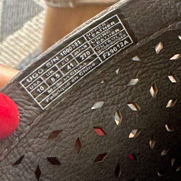 Ugg Australia Ansel Black Leather Clogs 10 NWOT - Picture 10 of 10